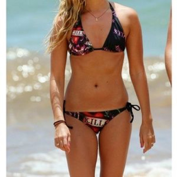 Ed Hardy Other - Ed Hardy True Love black bikini
